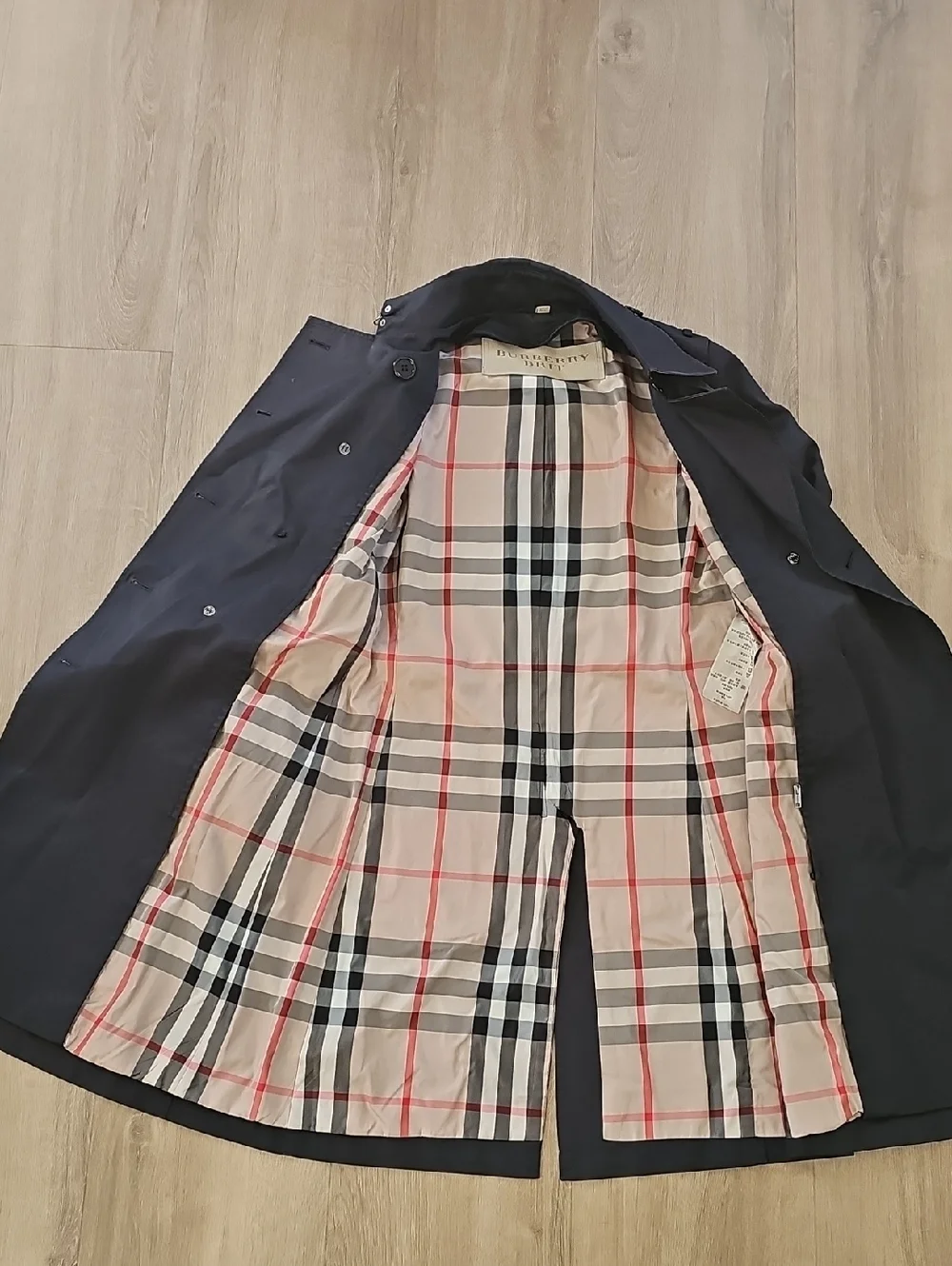 Burberry Brit Black Trench Jacket Womens Size 4 - Picture 5 of 11